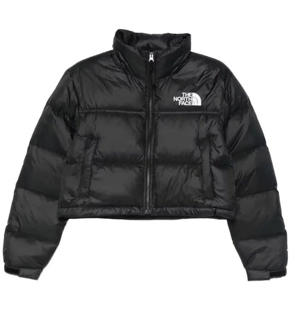 The North Face Nuptse Short Jacket Black Black Red - authentic The North Face apparel