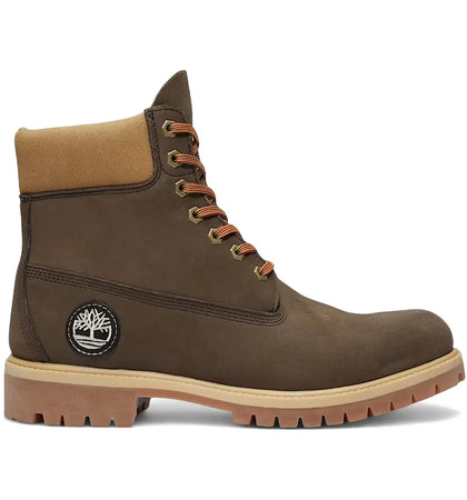 Timberland 6" Premium Waterproof Boot Dark Brown Olive Nubuck - authentic Timberland sneakers