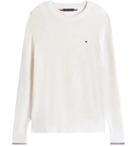 Tommy Hilfiger Rib Crewneck Neck Sweater Ivory