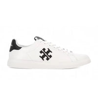 Tory Burch Double T Howell Court Sneaker Titanium White/Black (Women's)