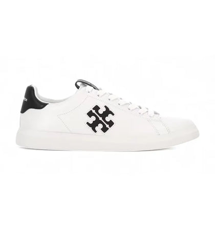 Tory Burch Double T Howell Court Sneaker Titanium White/Black (Women's) - authentic Tory Burch sneakers