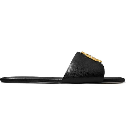 Tory Burch Eleanor Slide Perfect Black Gold (Women's) - authentic Tory Burch sneakers