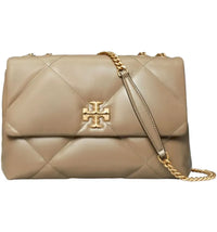 Tory Burch Kira Diamond Quilt Convertible Shoulder Bag Taupe Oak