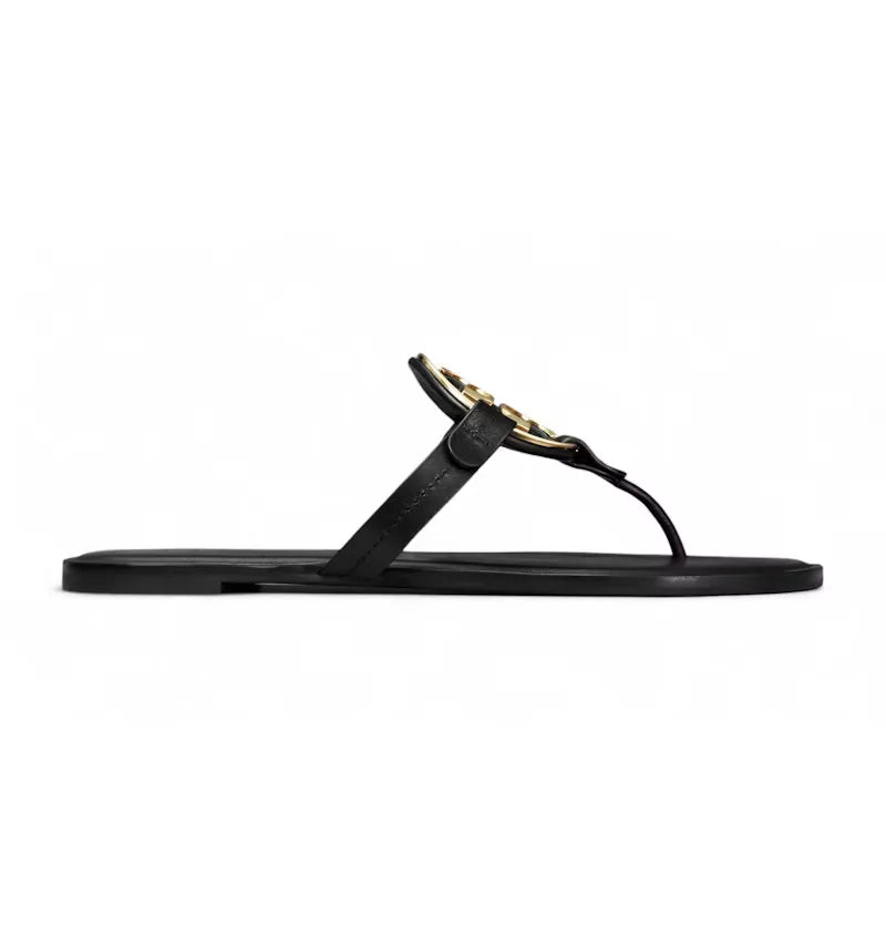 Tory Burch Metal Miller Flip Flop Black (Women's) - vue 360