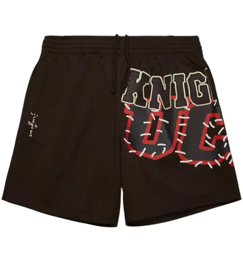Travis Scott Cactus Jack x M&N x UCF Shorts Brown - vue 360