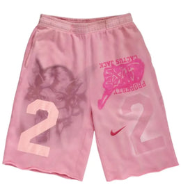 Travis Scott Cactus Jack x Nike Property of Shorts Pink - authentic Travis Scott apparel