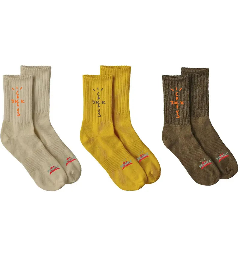 Travis Scott Cactus Trails Hiking Socks Pack Natural/Gold/Brown - vue 360