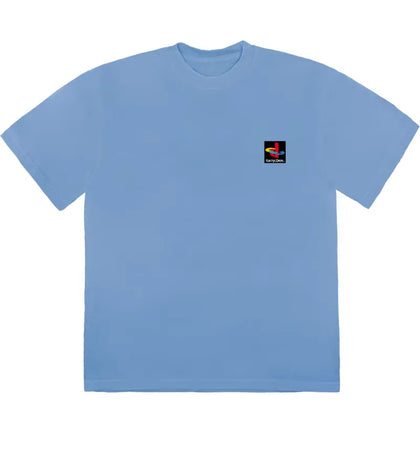 Travis Scott CJ Gamer II T-Shirt Washed Blue - authentic Travis Scott apparel