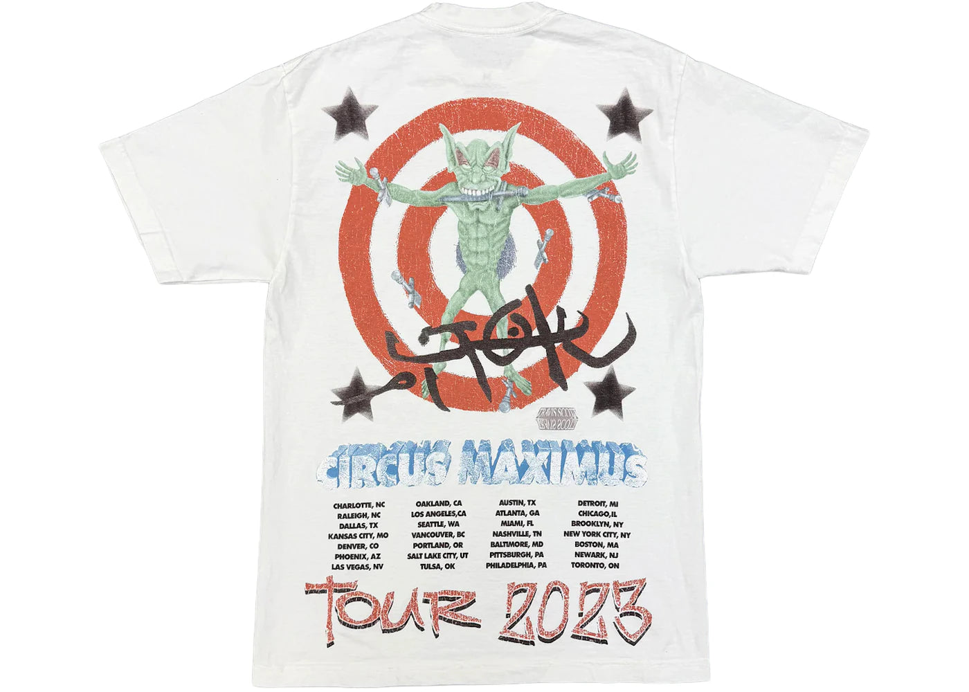 Travis Scott Utopia Circus Maximus 2023 Tour III T-Shirt Weiß - vue secondaire A