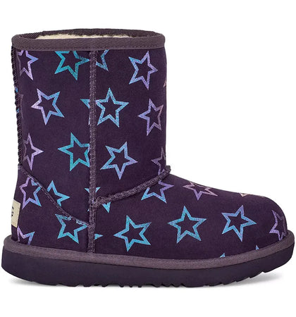 UGG Classic II Iridescent Stars Boot Nightshade Purple Iridescent (Kids) - authentic UGG sneakers
