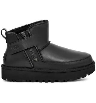 UGG Classic Mini Moto Boot Black (Women's) - authentic UGG sneakers