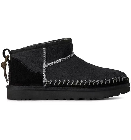 UGG Classic Ultra Mini Biarritz Boot Black (Women's) - authentic UGG sneakers