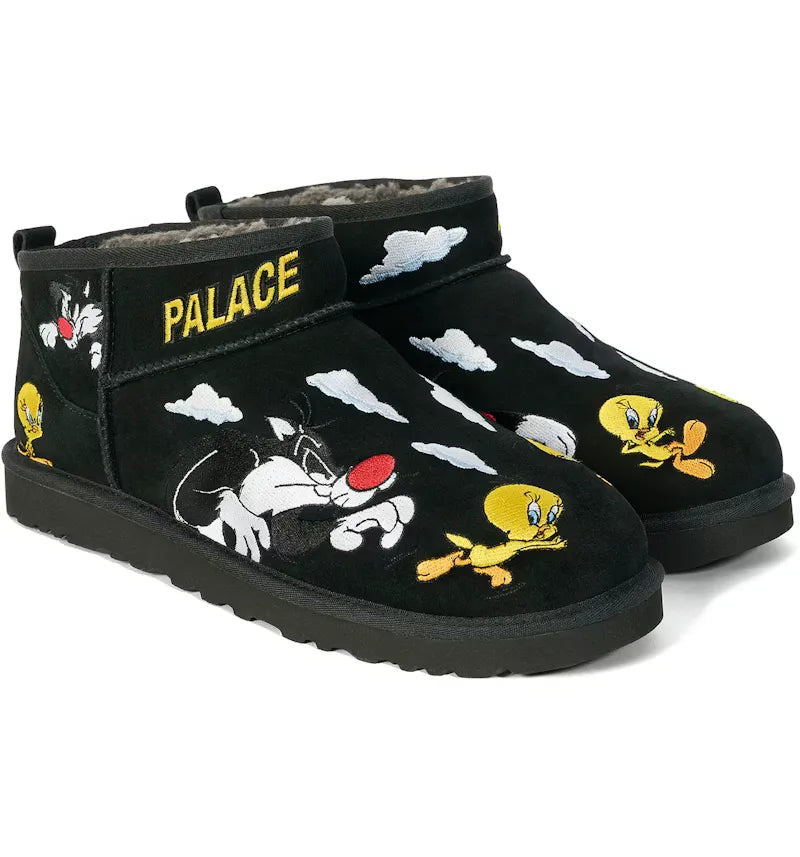UGG Classic Ultra Mini Boot Palace x Looney Tunes Black - vue 360
