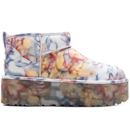 UGG Classic Ultra Mini Platform Boot Collina Strada Light Blue Floral - authentic UGG sneakers