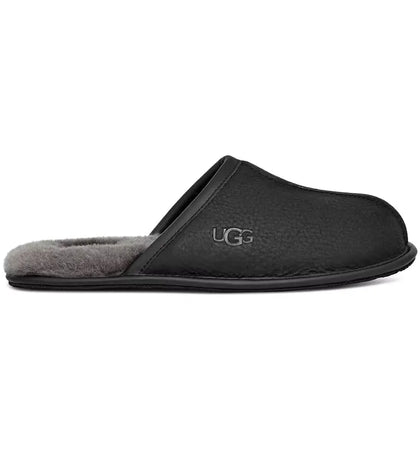 UGG Scuff Leather Slipper Black - authentic UGG sneakers