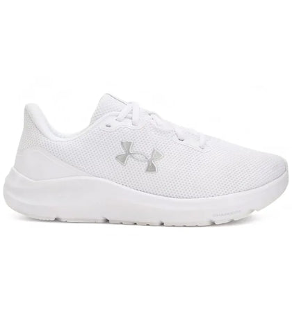 Under Armour Charged Pursuit 4 White Metallic Silver (Women's) - authentic Under Armour sneakers