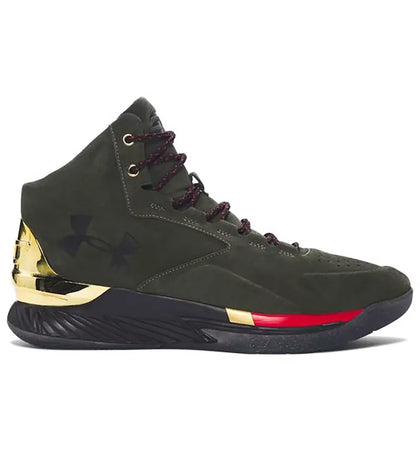 Under Armour Curry 1 Lux Mid Suede Downtown Green - authentic Under Armour sneakers