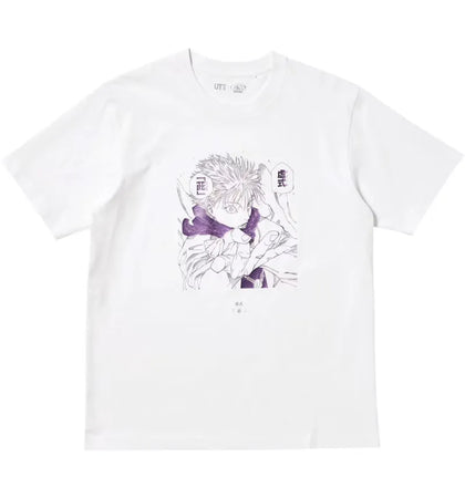 Uniqlo UT Shueisha 100th Anniversary Jujutsu Kaisen 487561 T-shirt White - authentic Uniqlo apparel