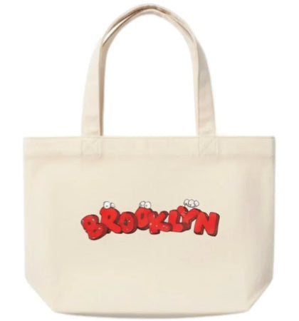 Uniqlo x KAWS Brooklyn Small Tote Bag Natural - authentic Uniqlo product