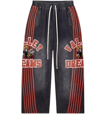 Vale Forever Anthem Tracks Sweatpants Black/Red - authentic Vale Forever apparel