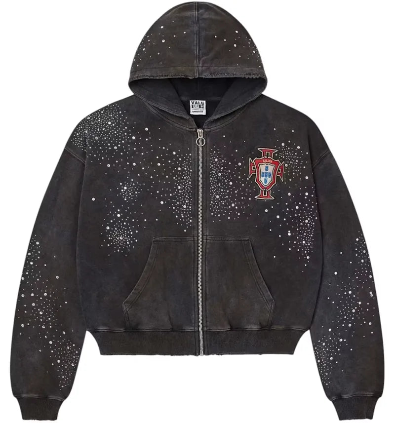 Vale Forever Pluto Cluster Zip Up Hoodie Black - vue 360