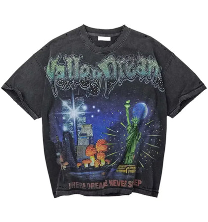 Vale Forever Skyline Bling Tee Black - authentic Vale Forever product