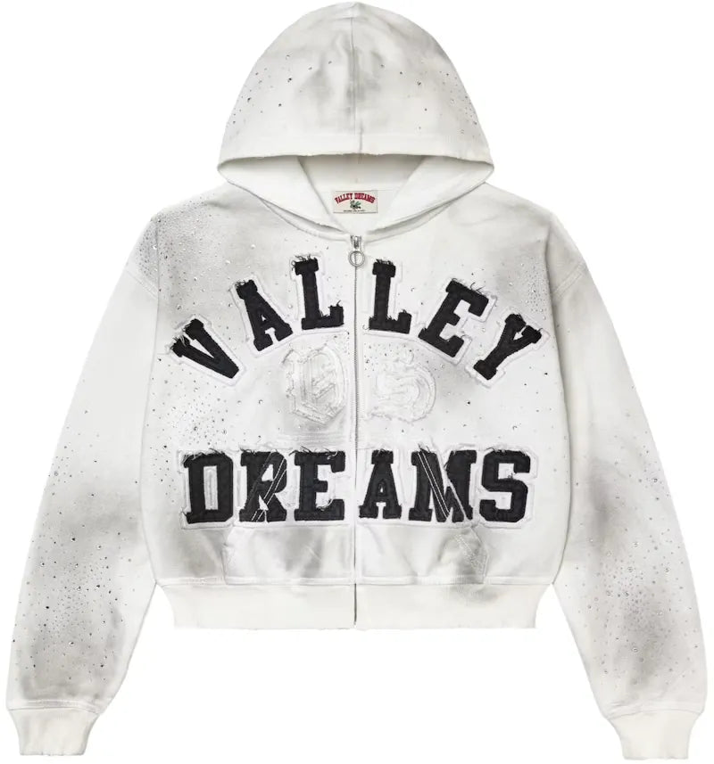 Vale Forever Classico Zip Up Hoodie White - vue 360