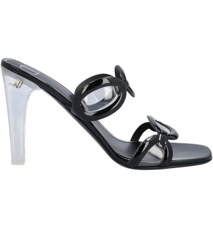 Valentino Chain Open Toe Sandals Black (Women's) - authentic Valentino sneakers