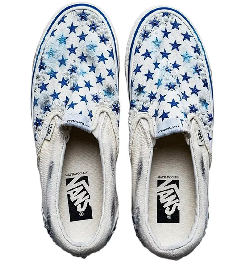 Vans Classic Slip-On Mattias Gollin Stella Blu - vue 360