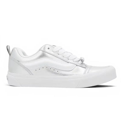 Vans Knu Skool Metallic Leather Silver (Women's) - authentic Vans sneakers