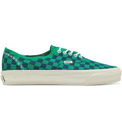 Vans LX Authentic 44 EK Punk Check Green Navy - authentic Vans sneakers