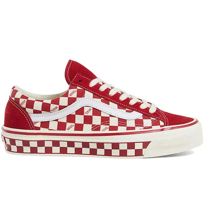 Vans Old Skool 36 Premium Checkerboard Chili Pepper Red - vue 360