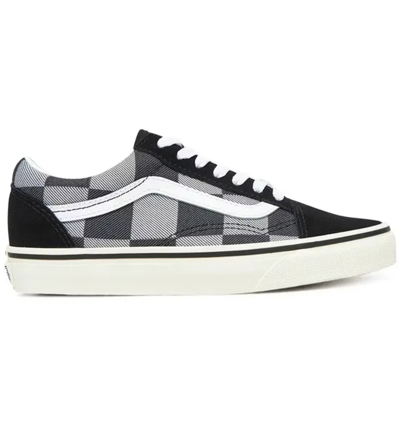 Vans Old Skool Black Oversize Checkerboard - vue 360