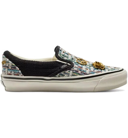 Vans Premium Classic Slip-On Cardigan Black White - authentic Vans sneakers