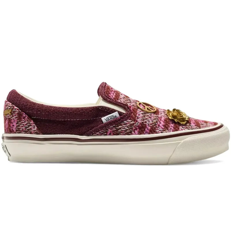 Vans Premium Classic Slip-On Cardigan Brown Pink - vue 360