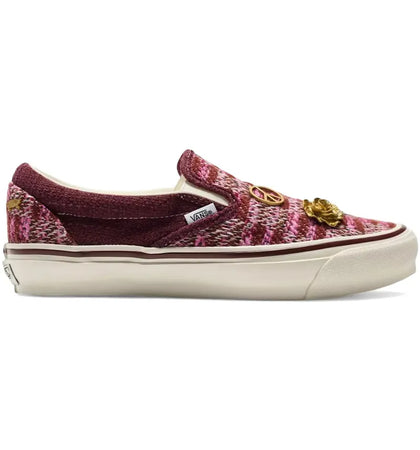 Vans Premium Classic Slip-On Cardigan Brown Pink - authentic Vans sneakers