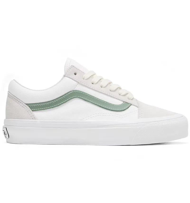 Vans Premium Old Skool Santorini Blanc White Basil Green - vue 360