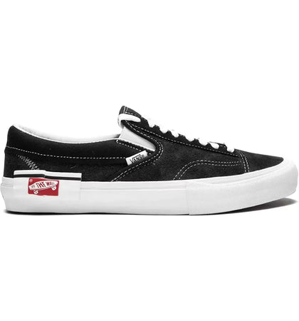 Vans Slip-On Cap LX Black White - authentic Vans sneakers