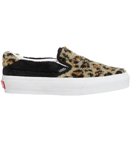 Vans Slip-On Sherpa Leopard (Women's) - authentic Vans sneakers