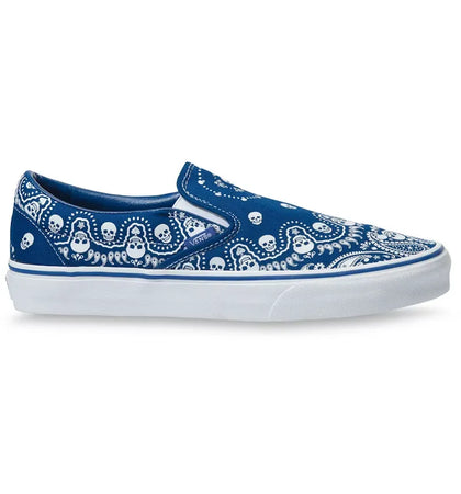Vans Slip-On Skull Bandana Blue - authentic Vans sneakers