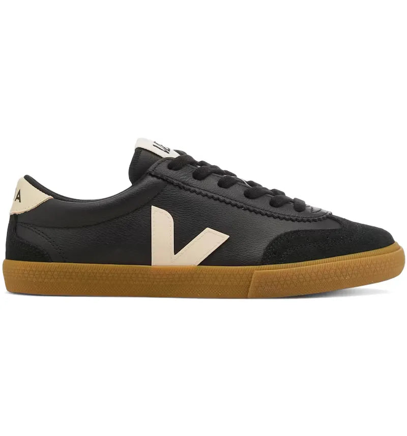 Veja Volley Leather Black Pierre - vue 360
