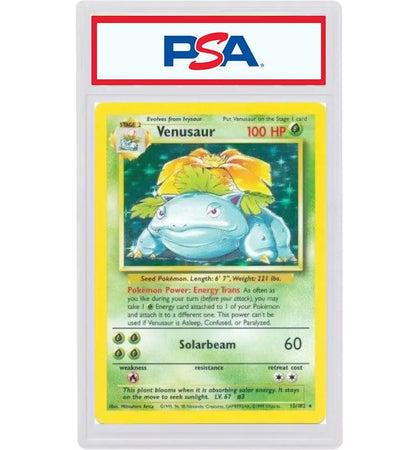 Venusaur Holo 1999 Pokémon Base Set Shadow #15/102 (PSA or BGS Graded) - authentic Pokemon product