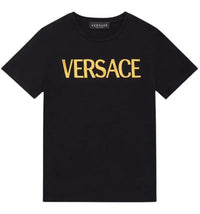 Versace Embroidered Versace T-Shirt Black