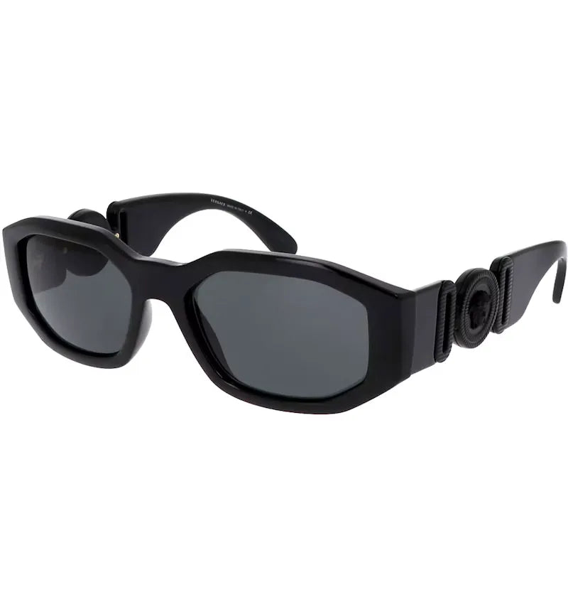 Versace Maxi Medusa Biggie Sunglasses Black/Dark Grey (VE4361-536087-53 53) - vue 360