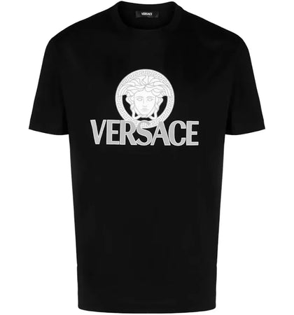 Versace Medusa Logo Print T-shirt Black - authentic Versace apparel