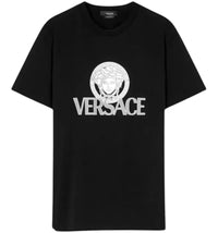 Versace Medusa White/Gray Logo T-shirt Black