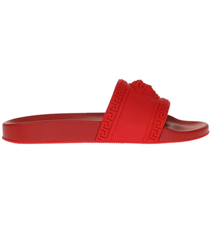 Versace Palazzo Slides Rosso Cardinale - authentic Versace sneakers