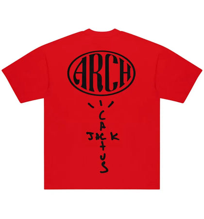 Virgil Abloh Cactus Jack x ARCH Paper Plane Tee Red - authentic Virgil Abloh product