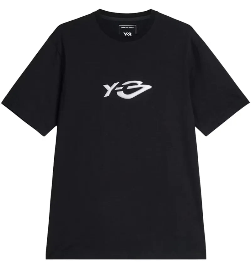 Y-3 Logo LS Tee Black - vue 360