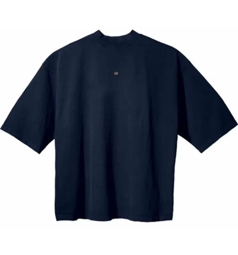 Yeezy Gap Engineered by Balenciaga Logo 3/4 Sleeve T-shirt Blue - vue 360